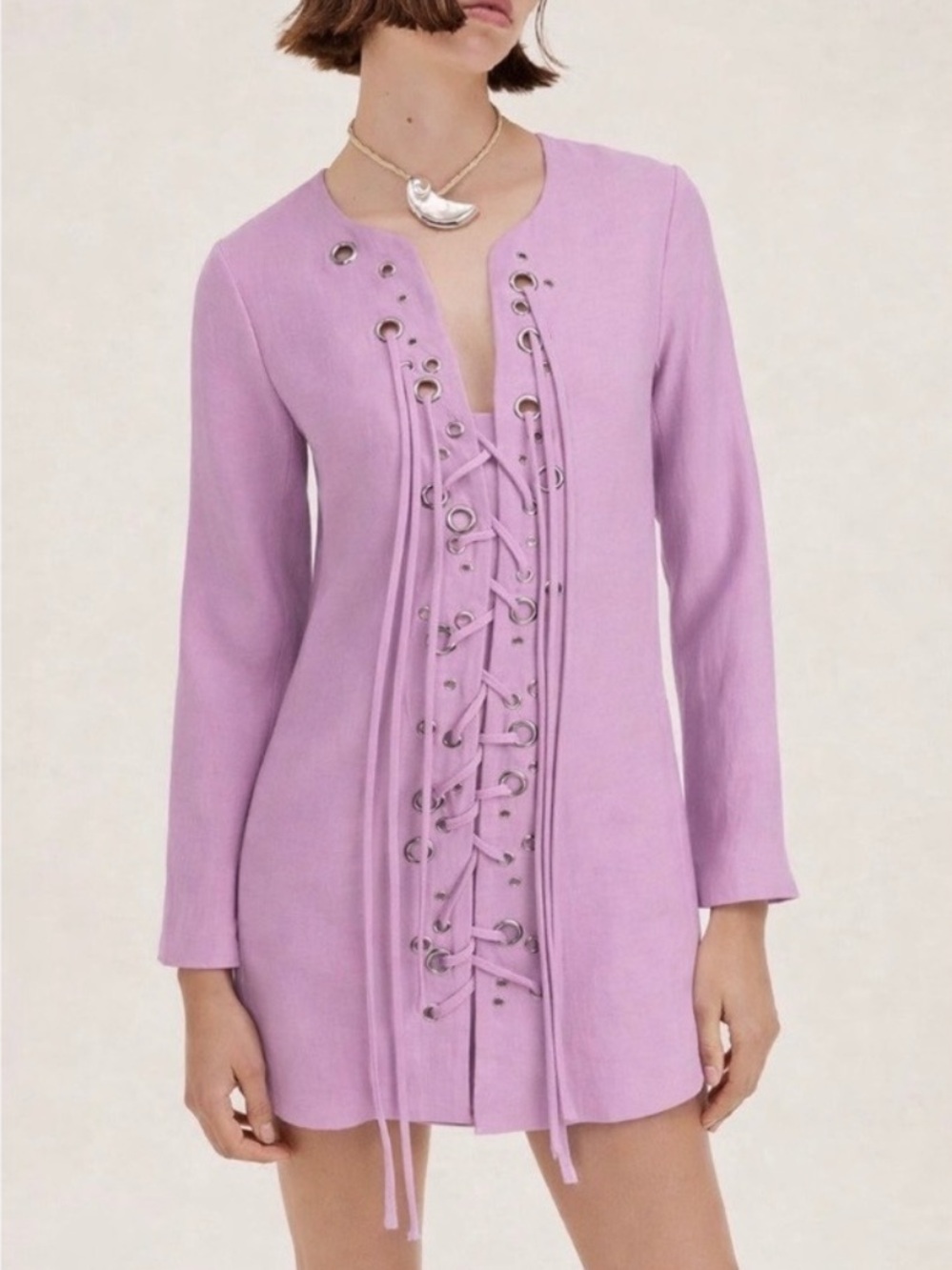 Alexis Marlena Mini Dress Lavender NEW